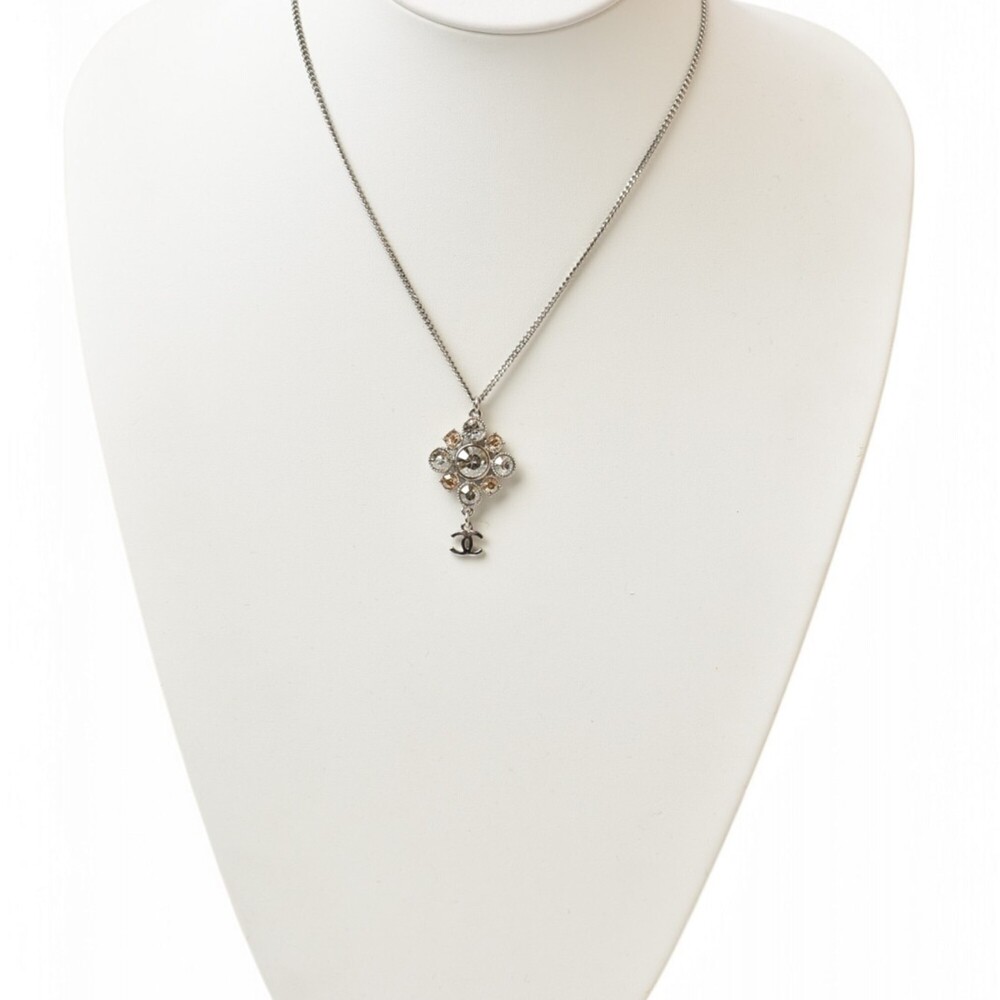 CHANEL Authentic Silver Logo Necklace - Picture 7 of 8